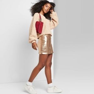 Wild Fable Gold Mini Skirt (NWT)